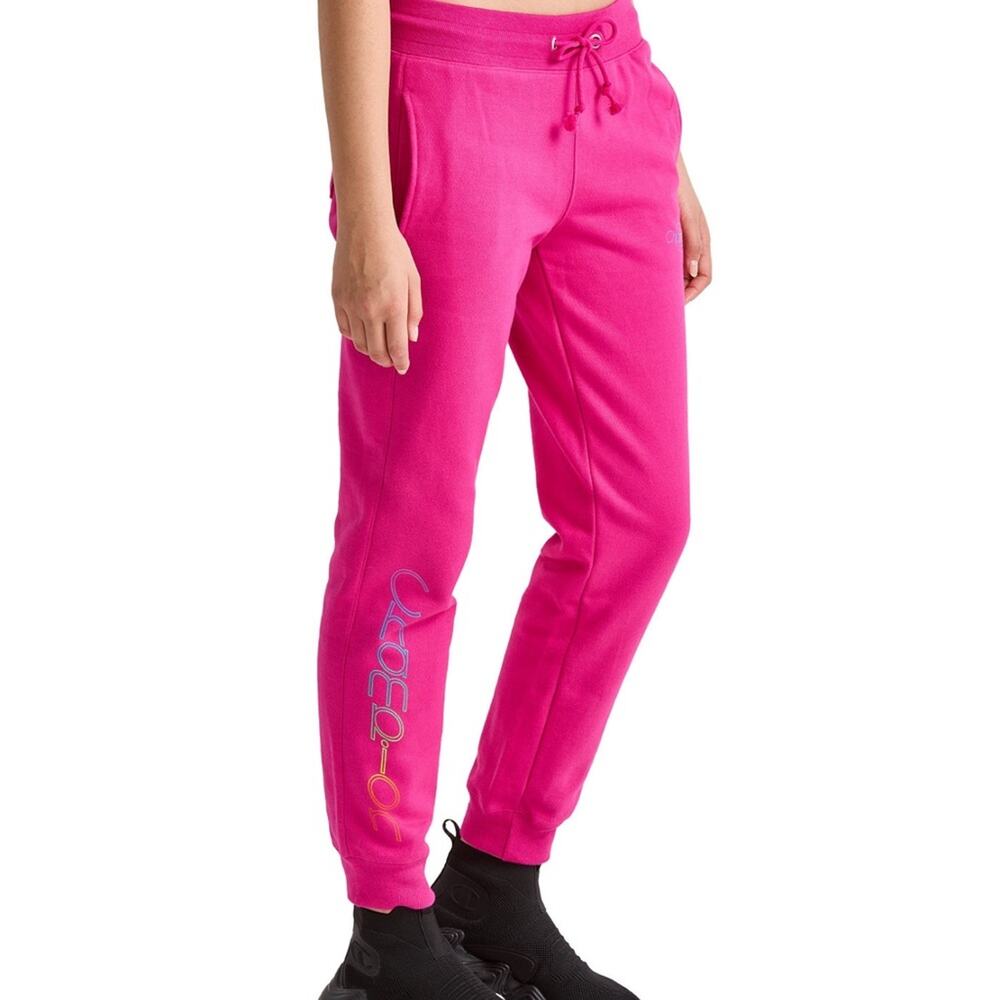 NWT Champion Reverse Weave Sweatpants Joggers Pink Logo Pockets Thick Womens M - Picture 6 of 7